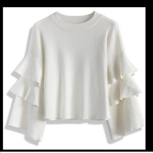 Chicwish Tiered Sleeve Knit Top